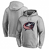 Columbus Blue Jackets Gray All Stitched Pullover Hoodie,baseball caps,new era cap wholesale,wholesale hats